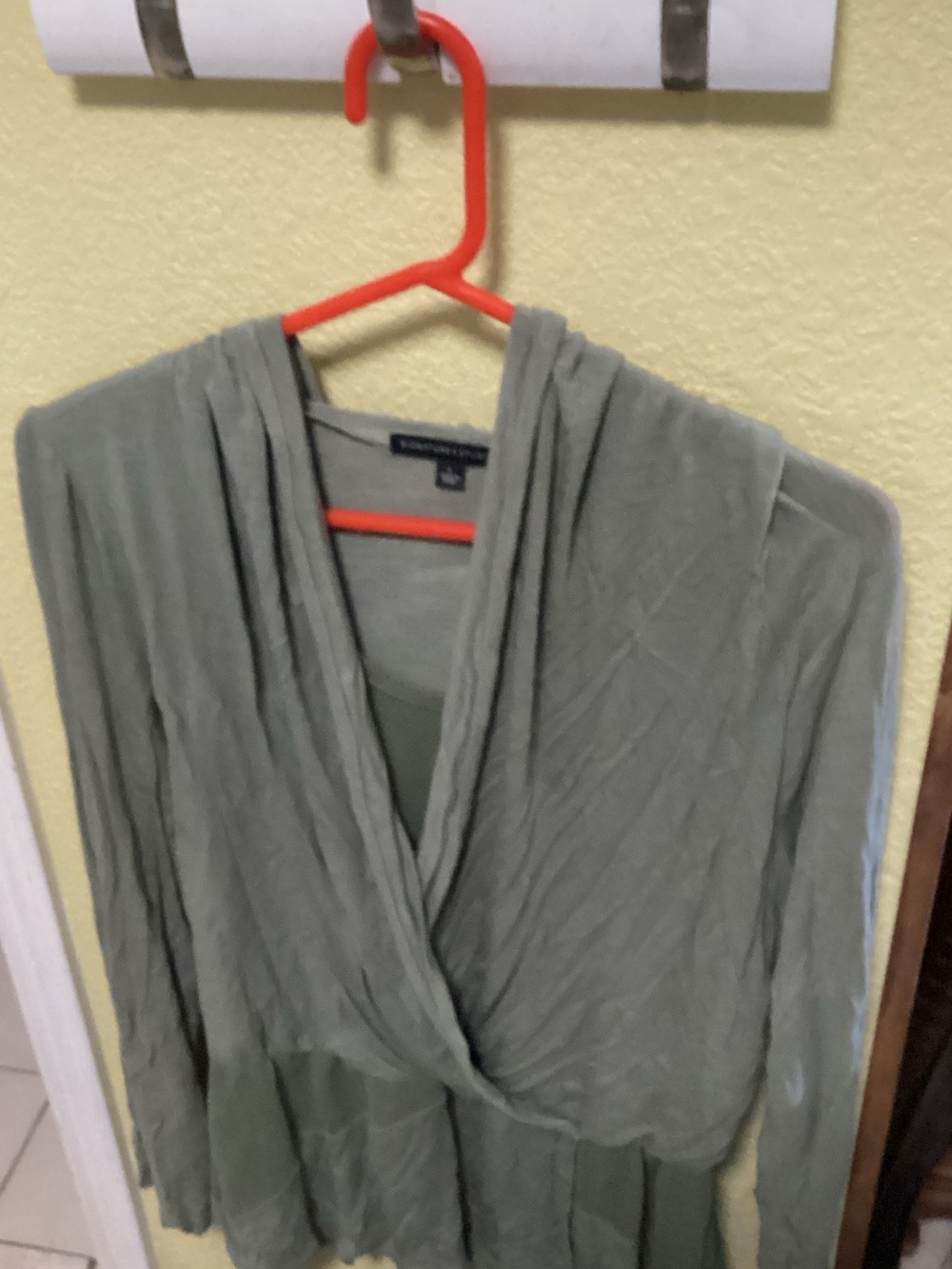 Signature Studio Olive Layered Draped Women’s Tunic Top